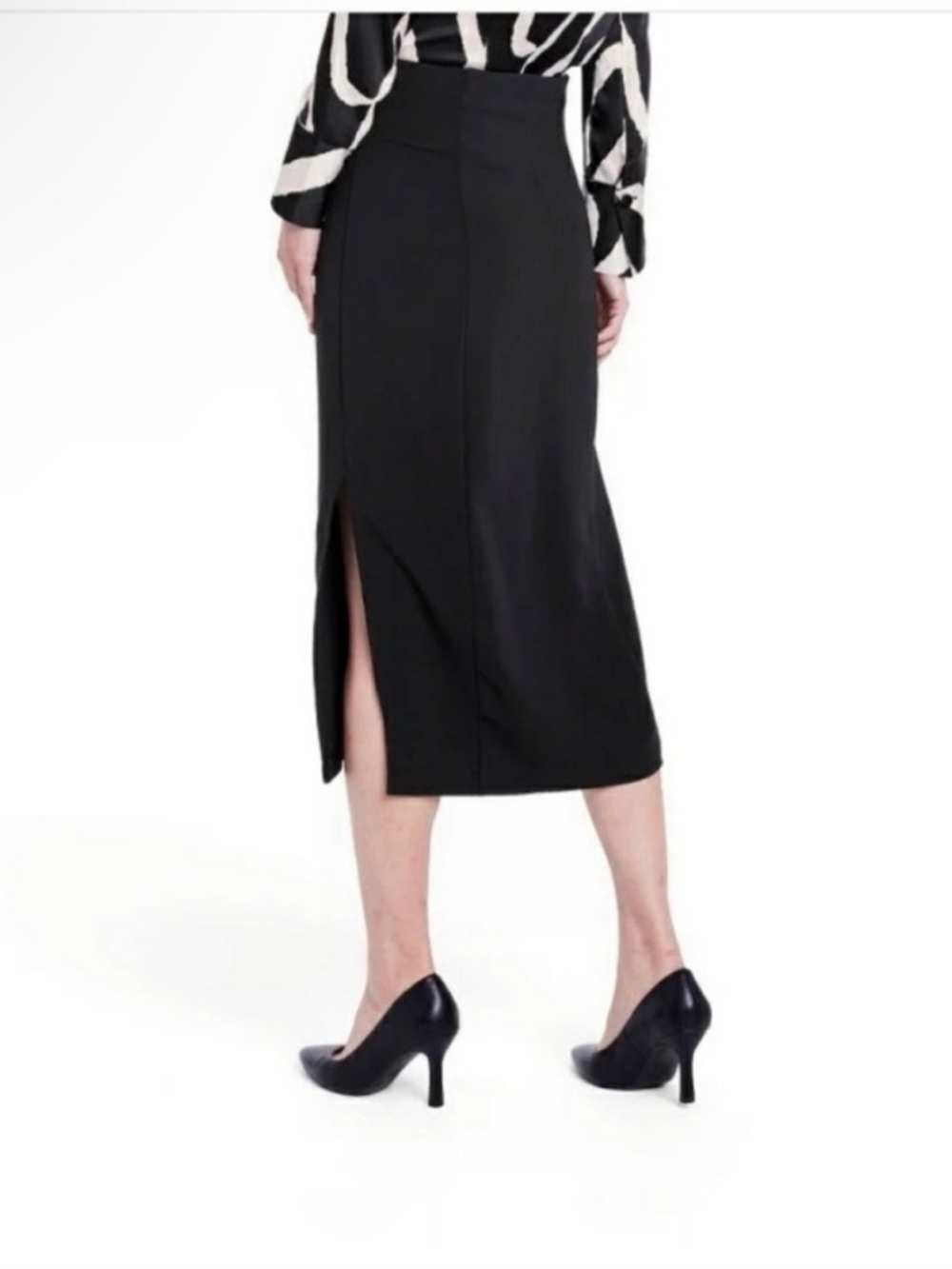 Sergio Hudson x Target Women’s Black Midi Pencil Skirt with Side Slit